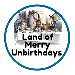 land of merry unbirthday badge pre-reader