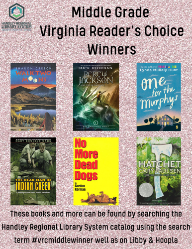 Middle Grade VRC Winners Book Covers