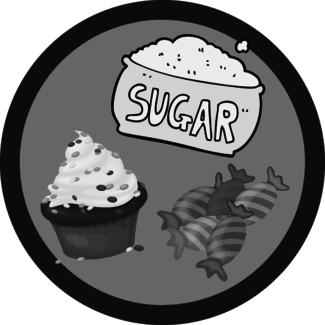 Land of Sugar Black and White Readers Badge