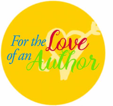 for the love of an author logo with heart