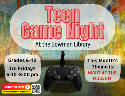 Poster Teen Game Night Night at the Museum