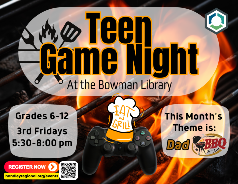 Poster Teen Game Night Dad BBQ