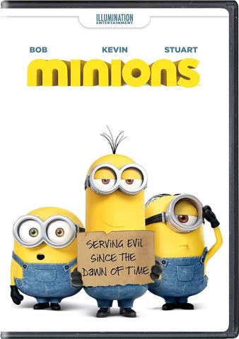 Minions dvd cover with photo of minions