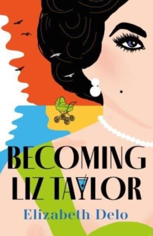 a book cover for becoming liz taylor